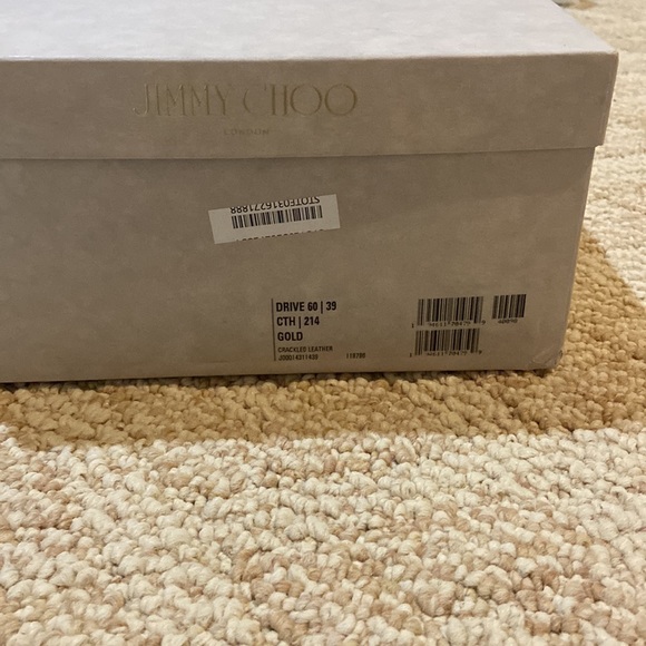 Jimmy Choo *NEVER WORN IN BOX* Drive Metallic Wedge Espadrille Sandals